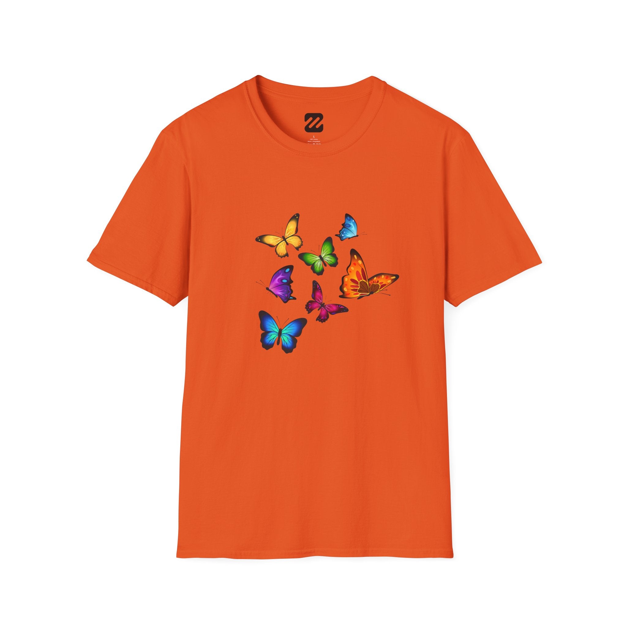 Butterfly Cluster T-Shirt — Colorful Flying Butterflies Tee