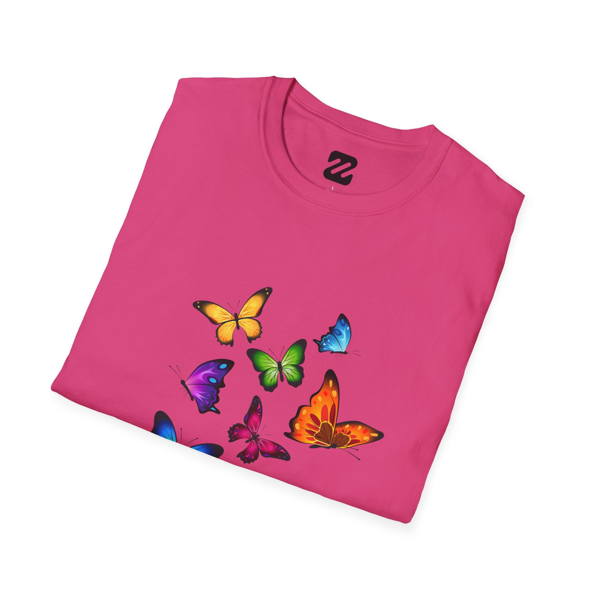 Butterfly Cluster T-Shirt — Colorful Flying Butterflies Tee