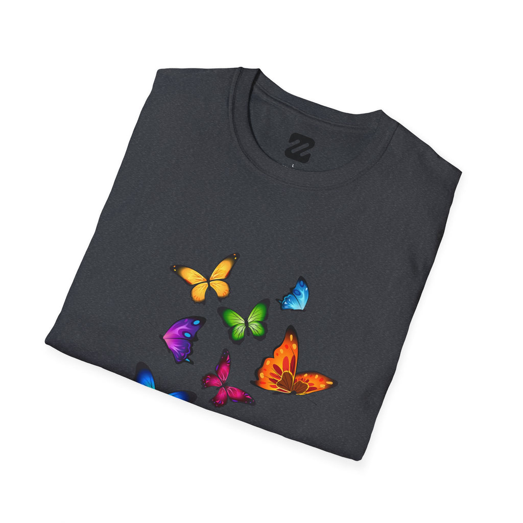 Butterfly Cluster T-Shirt — Colorful Flying Butterflies Tee