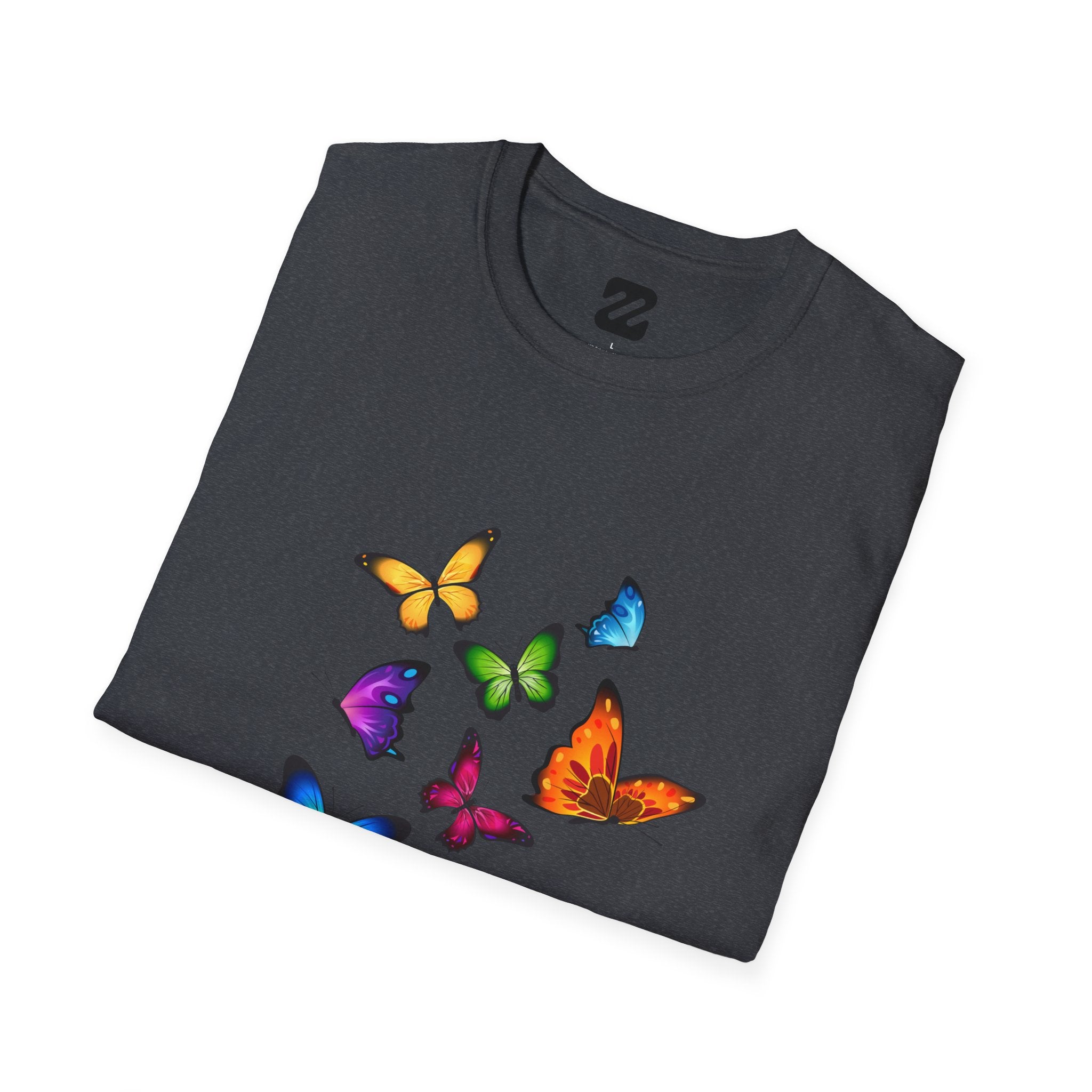 Butterfly Cluster T-Shirt — Colorful Flying Butterflies Tee