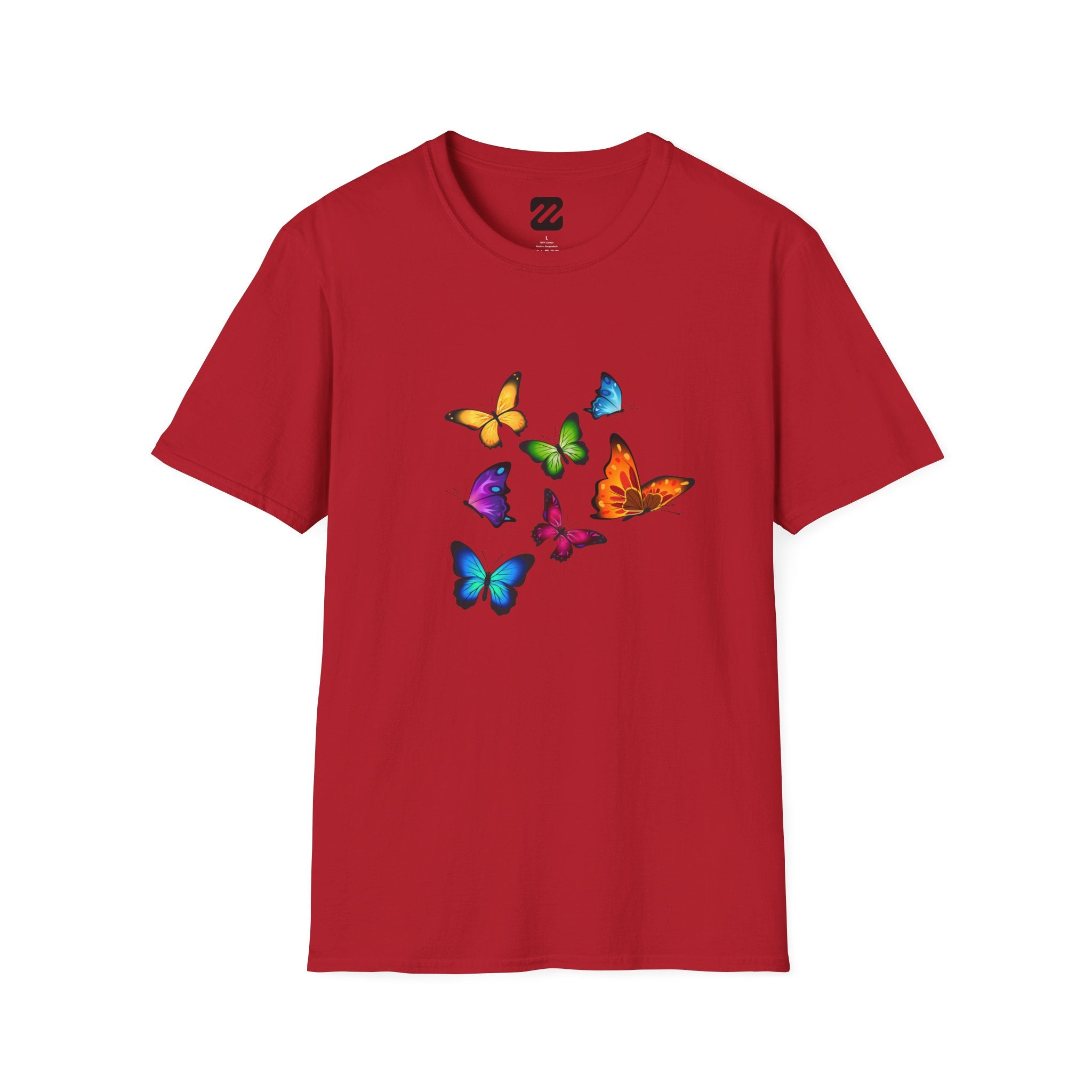 Butterfly Cluster T-Shirt — Colorful Flying Butterflies Tee