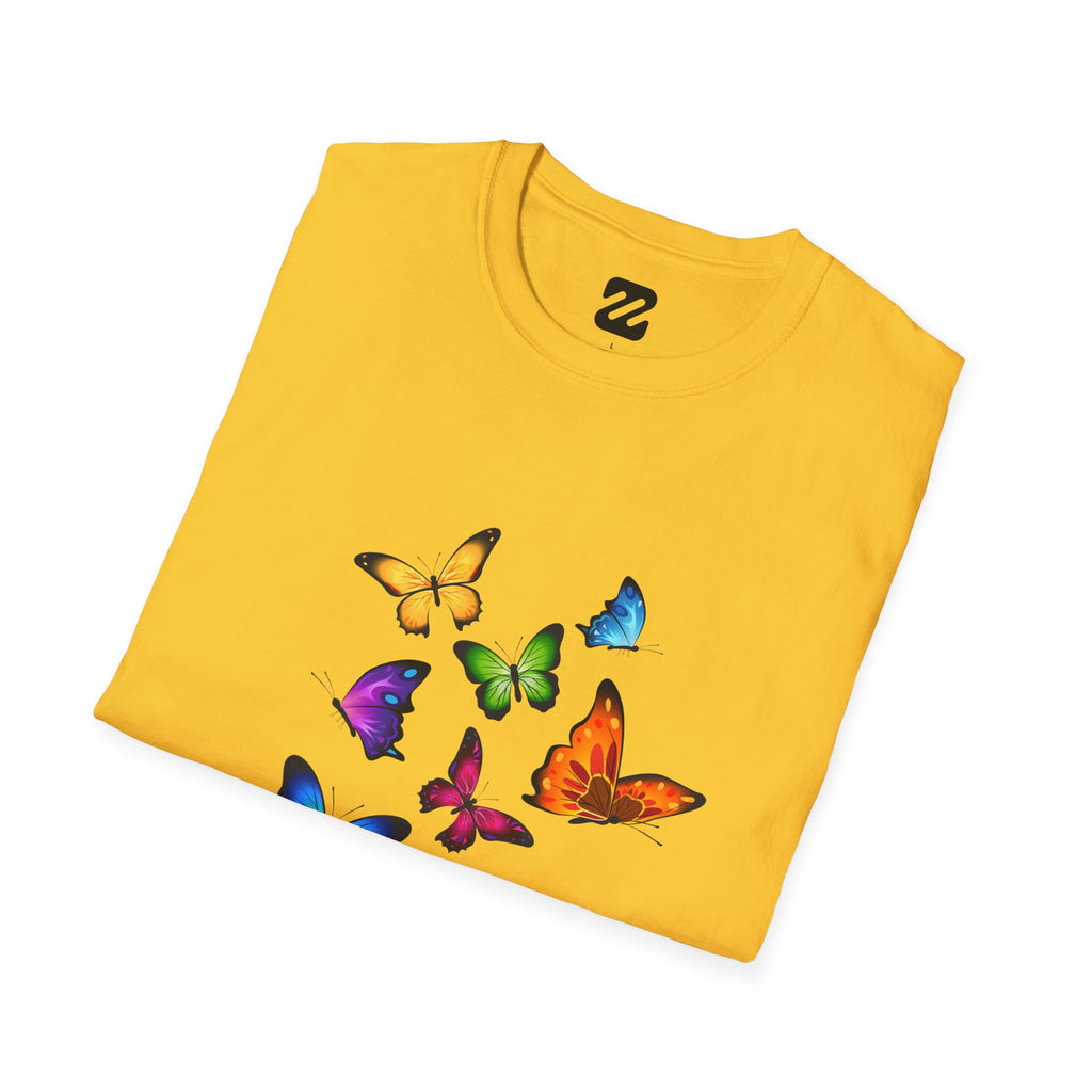 Butterfly Cluster T-Shirt — Colorful Flying Butterflies Tee
