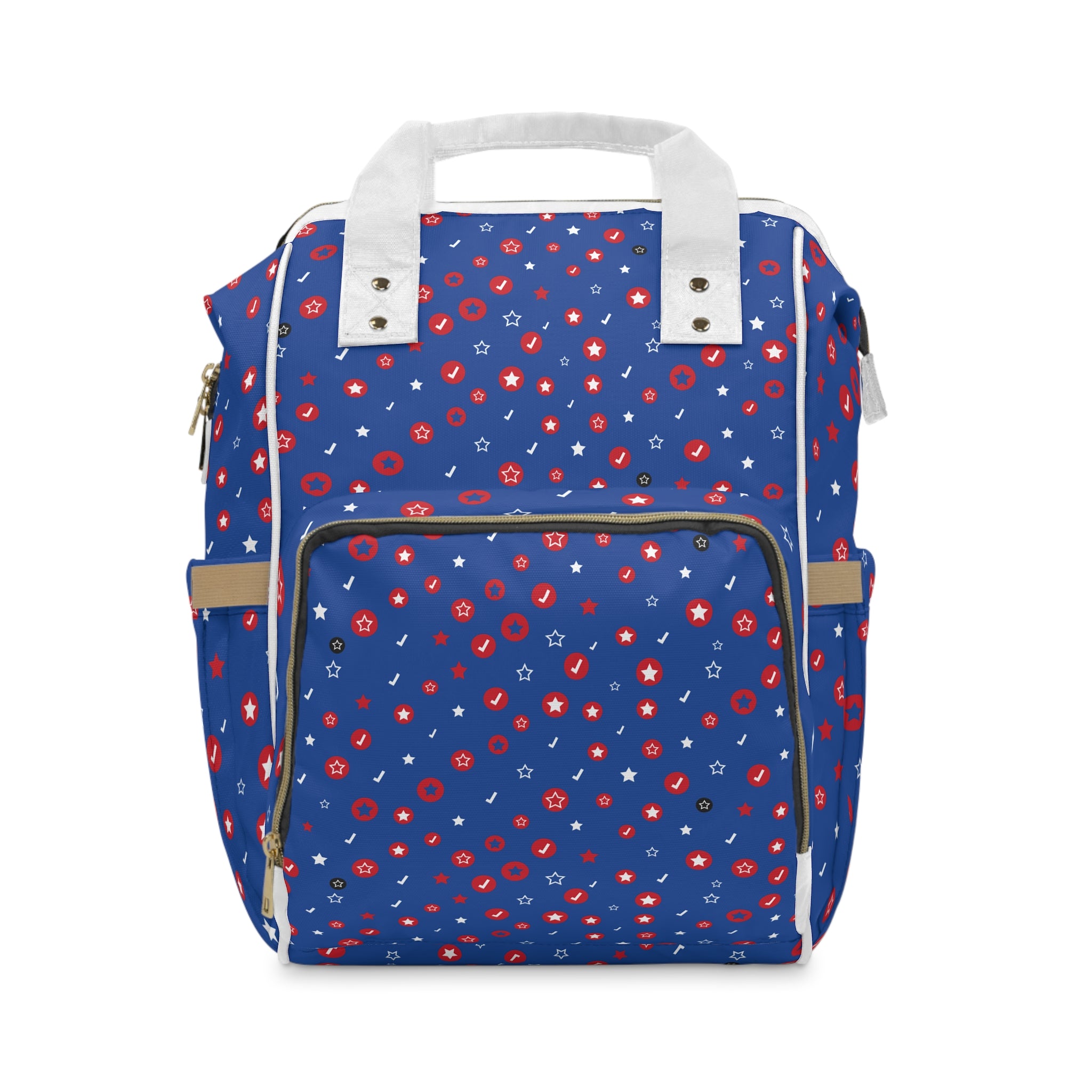 Patriotic Stars Baby Diaper Backpack - Multifunctional Nappy Bag