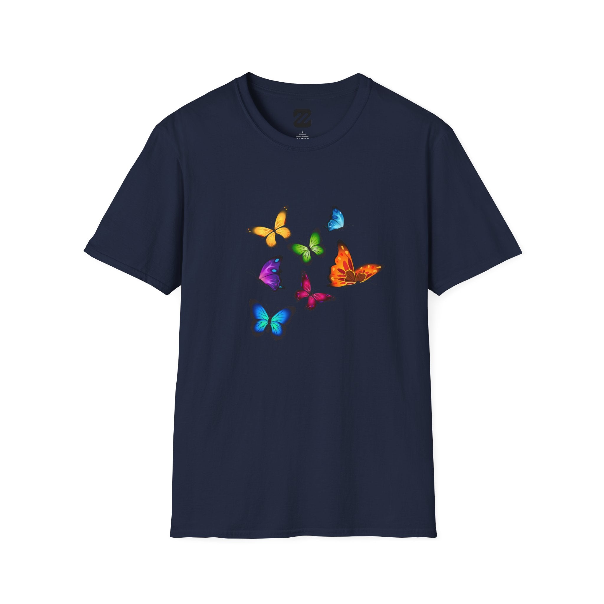 Butterfly Cluster T-Shirt — Colorful Flying Butterflies Tee