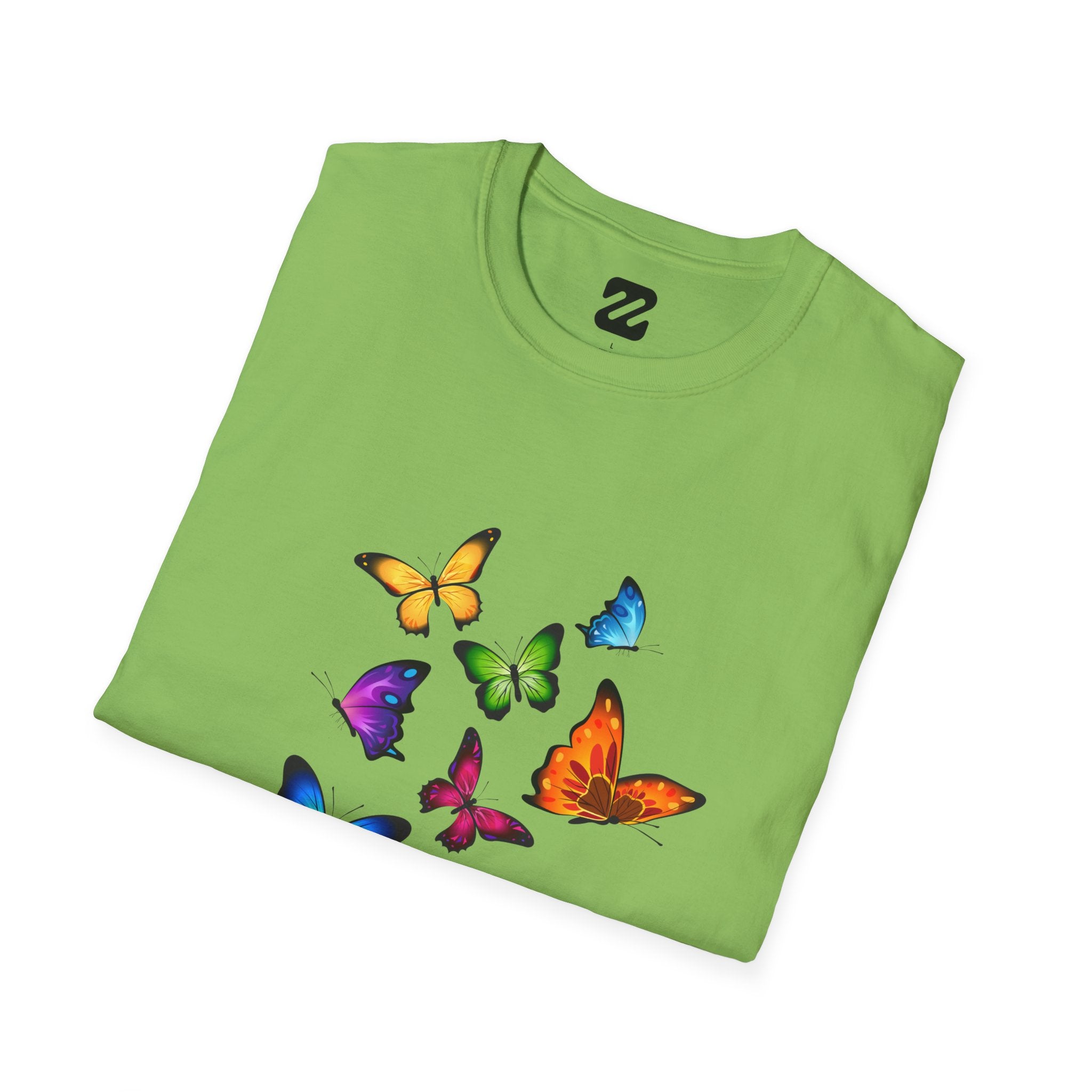 Butterfly Cluster T-Shirt — Colorful Flying Butterflies Tee