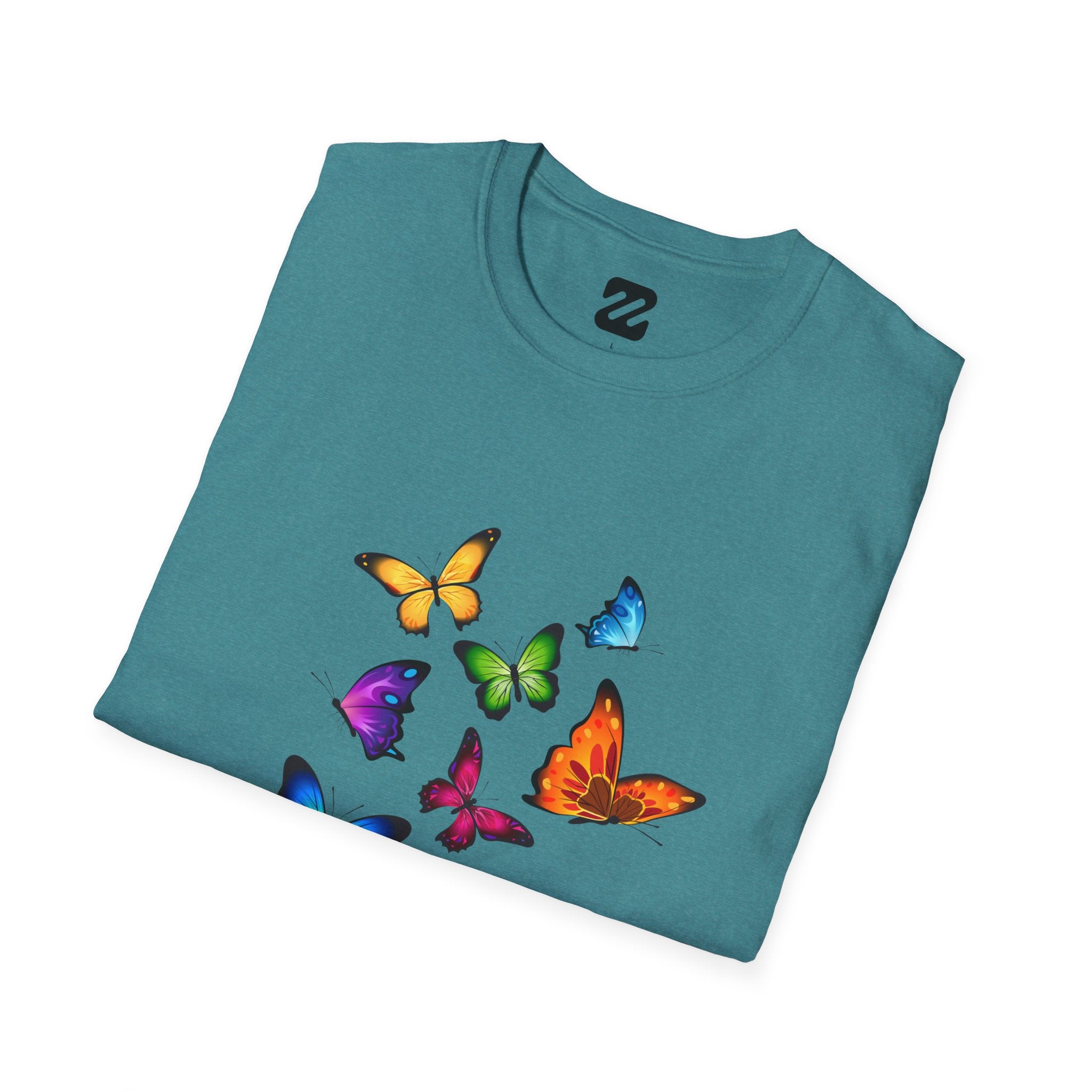 Butterfly Cluster T-Shirt — Colorful Flying Butterflies Tee
