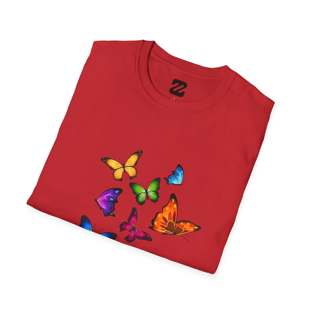 Butterfly Cluster T-Shirt — Colorful Flying Butterflies Tee