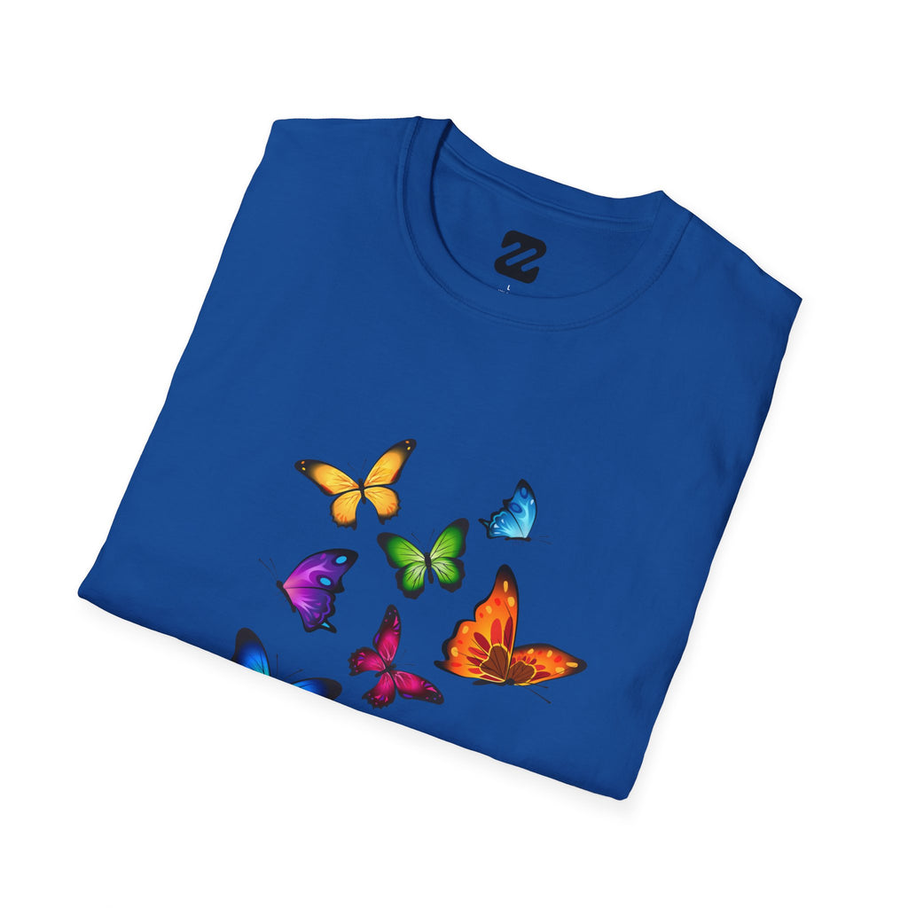 Butterfly Cluster T-Shirt — Colorful Flying Butterflies Tee