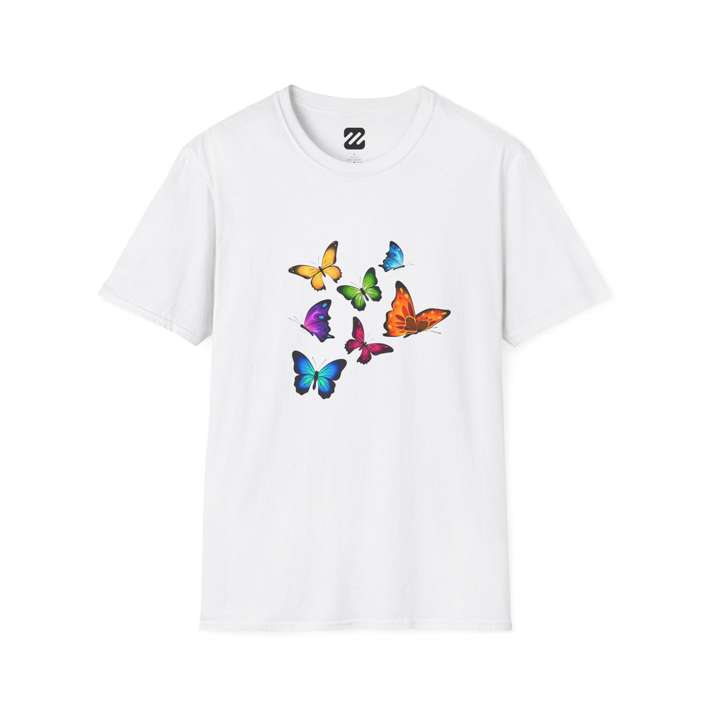 Butterfly Cluster T-Shirt — Colorful Flying Butterflies Tee