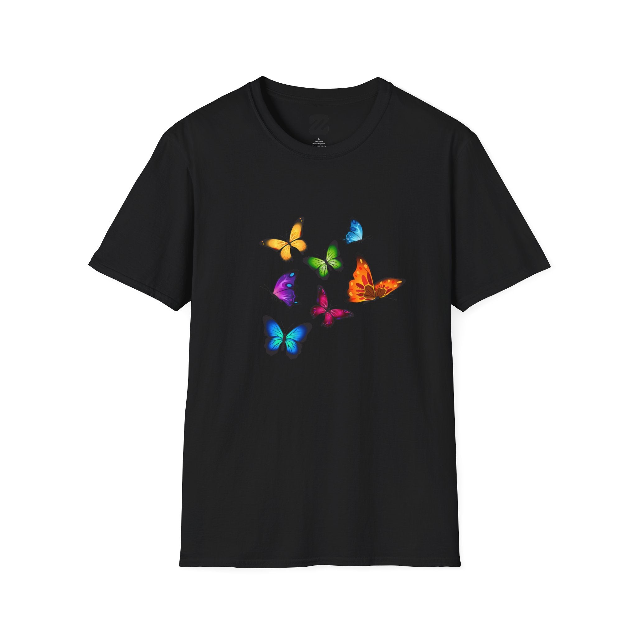 Butterfly Cluster T-Shirt — Colorful Flying Butterflies Tee