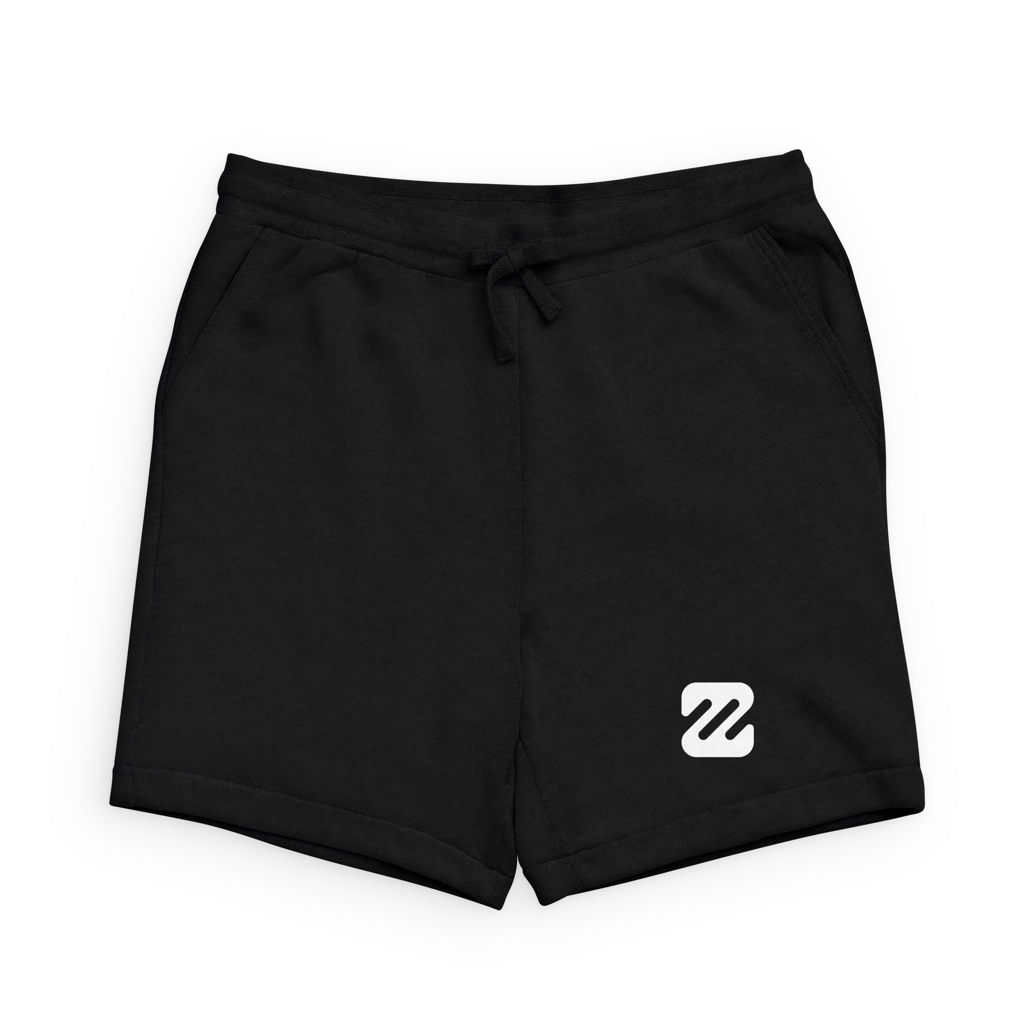 Sponge Fleece Sweatshorts — Casual Black Lounge Shorts with Minimal Logo