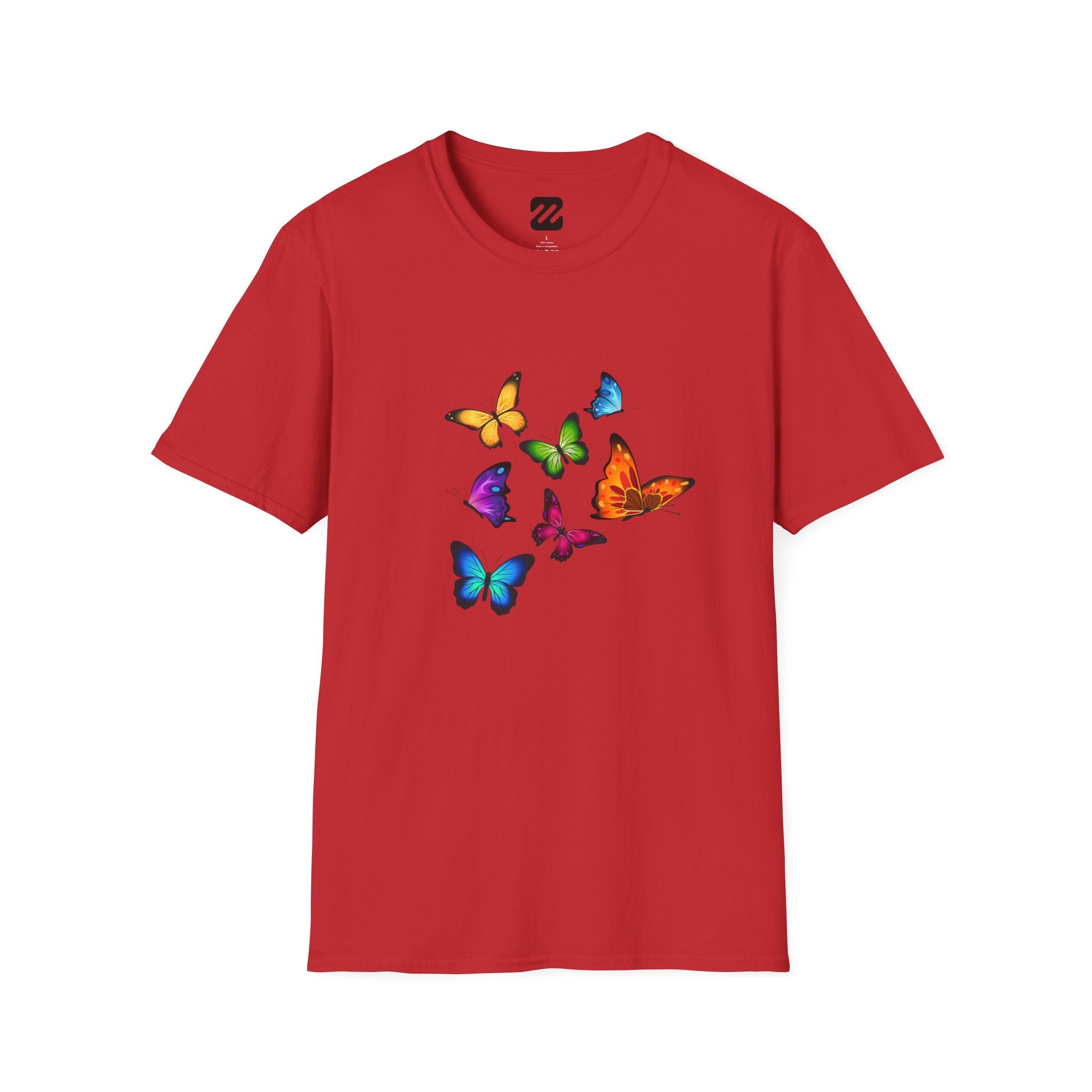 Butterfly Cluster T-Shirt — Colorful Flying Butterflies Tee