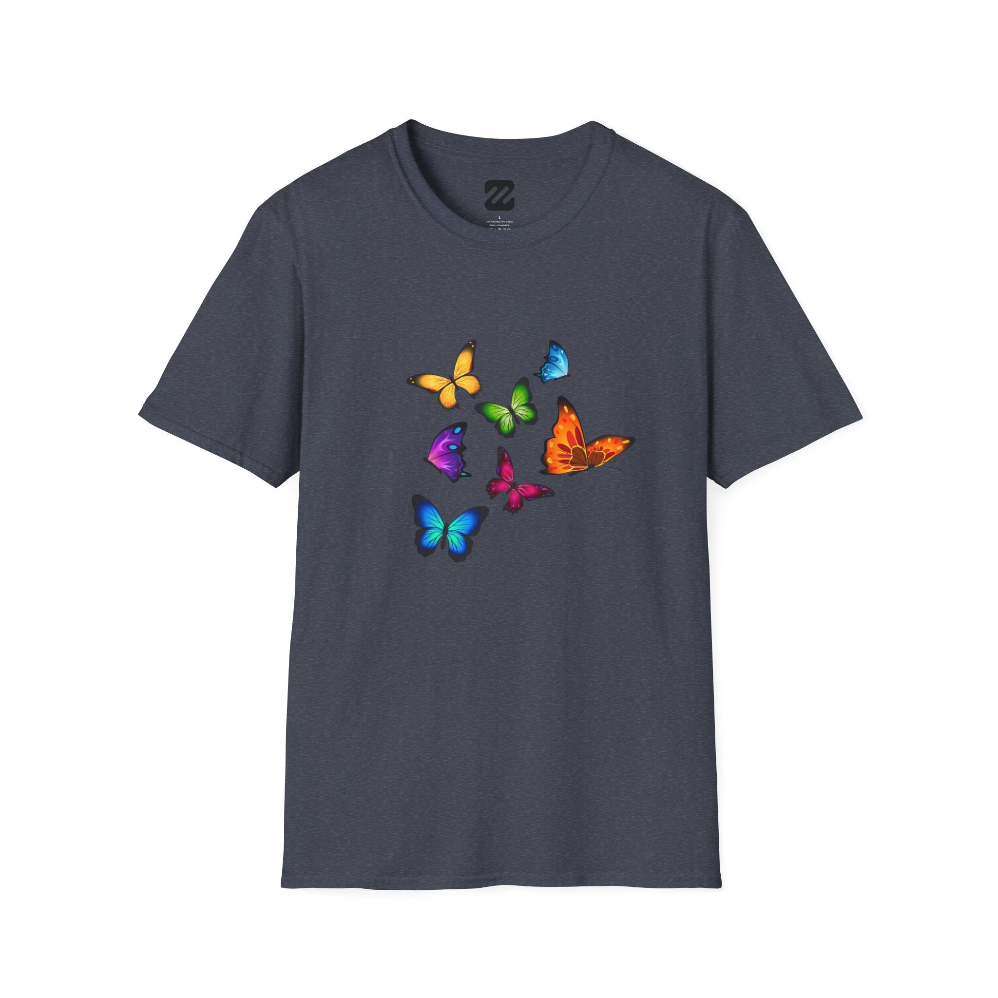 Butterfly Cluster T-Shirt — Colorful Flying Butterflies Tee