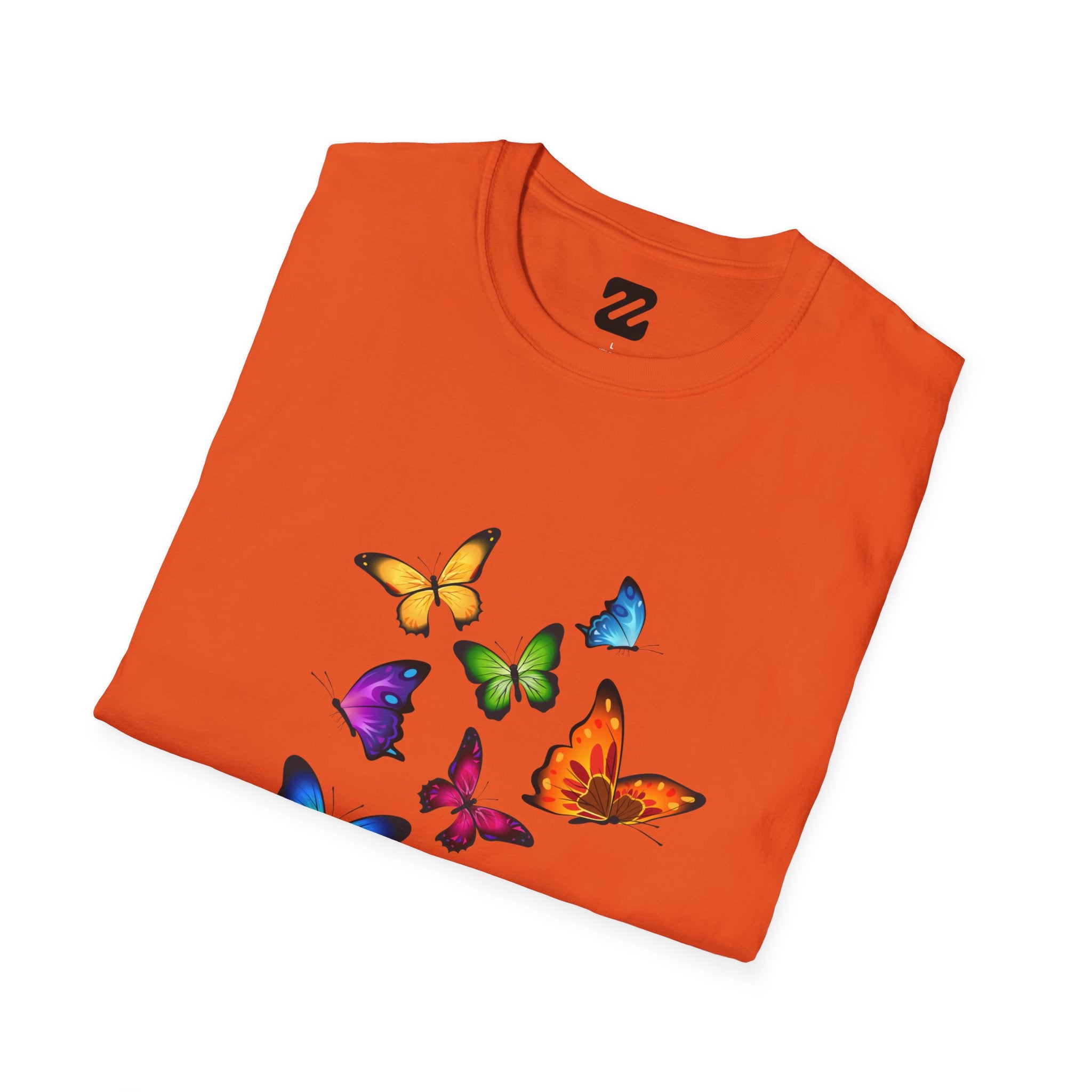 Butterfly Cluster T-Shirt — Colorful Flying Butterflies Tee