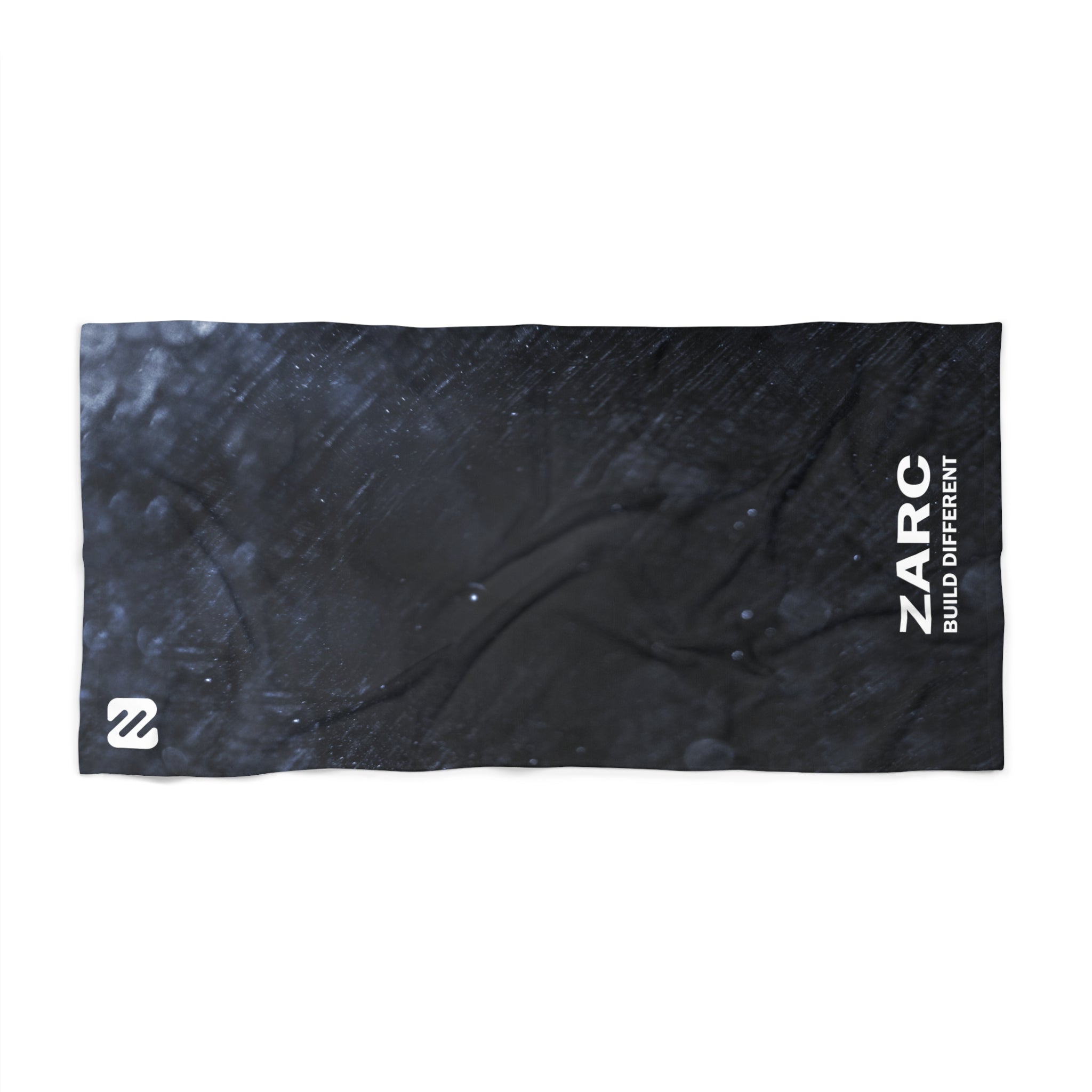 ZARC 'Build Different' Black Marble Beach Towel