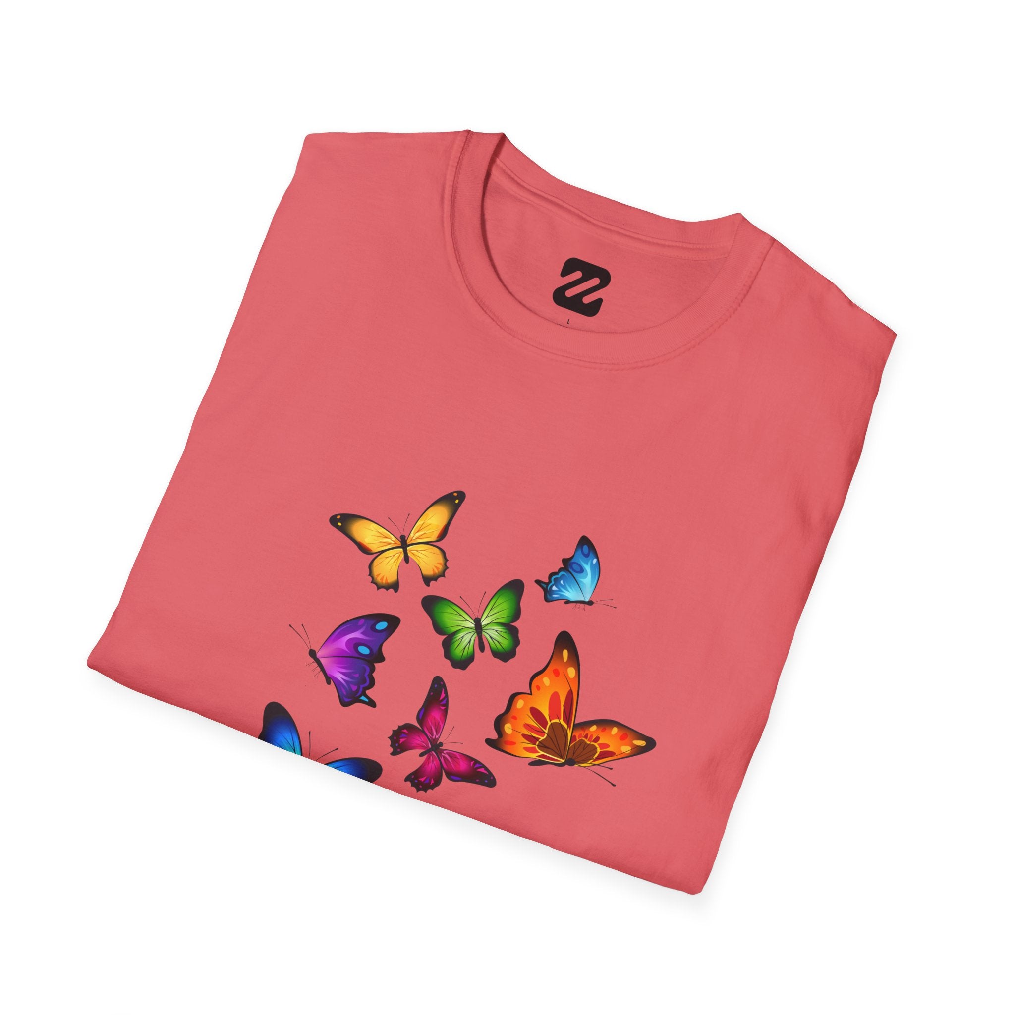 Butterfly Cluster T-Shirt — Colorful Flying Butterflies Tee
