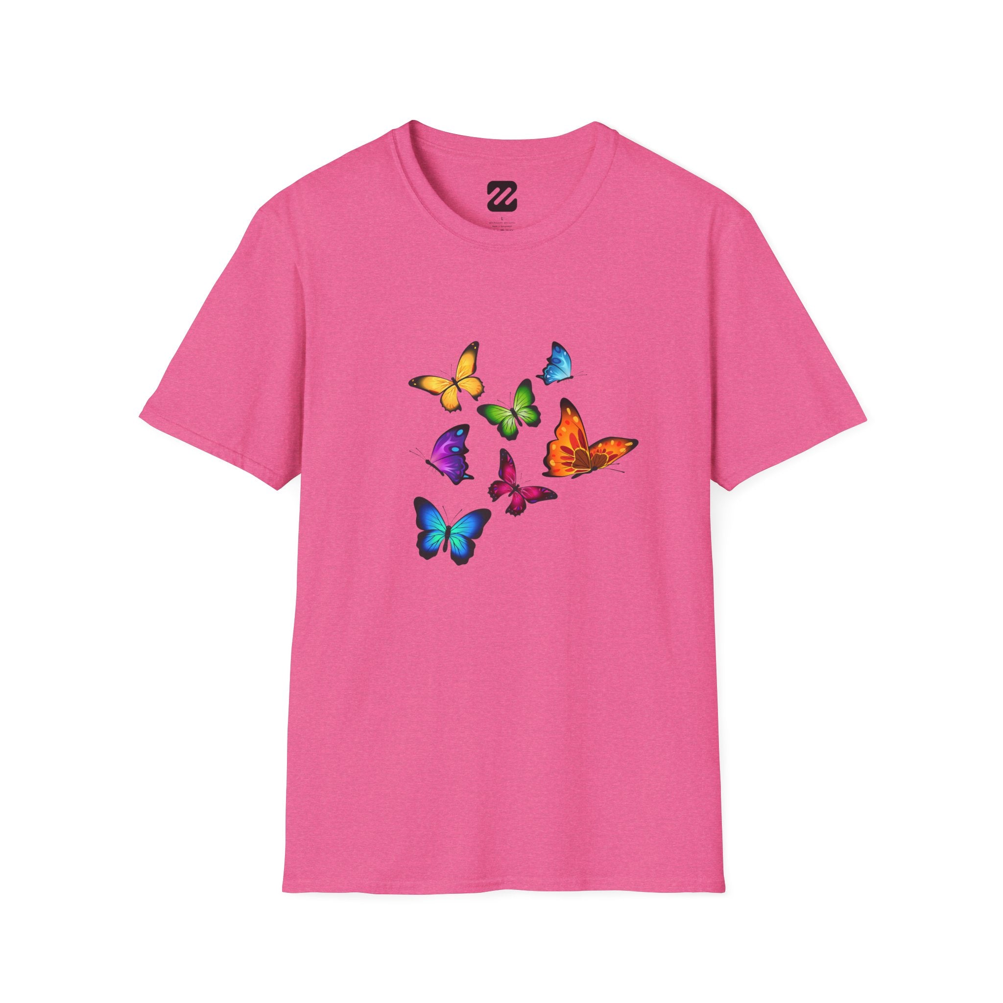 Butterfly Cluster T-Shirt — Colorful Flying Butterflies Tee