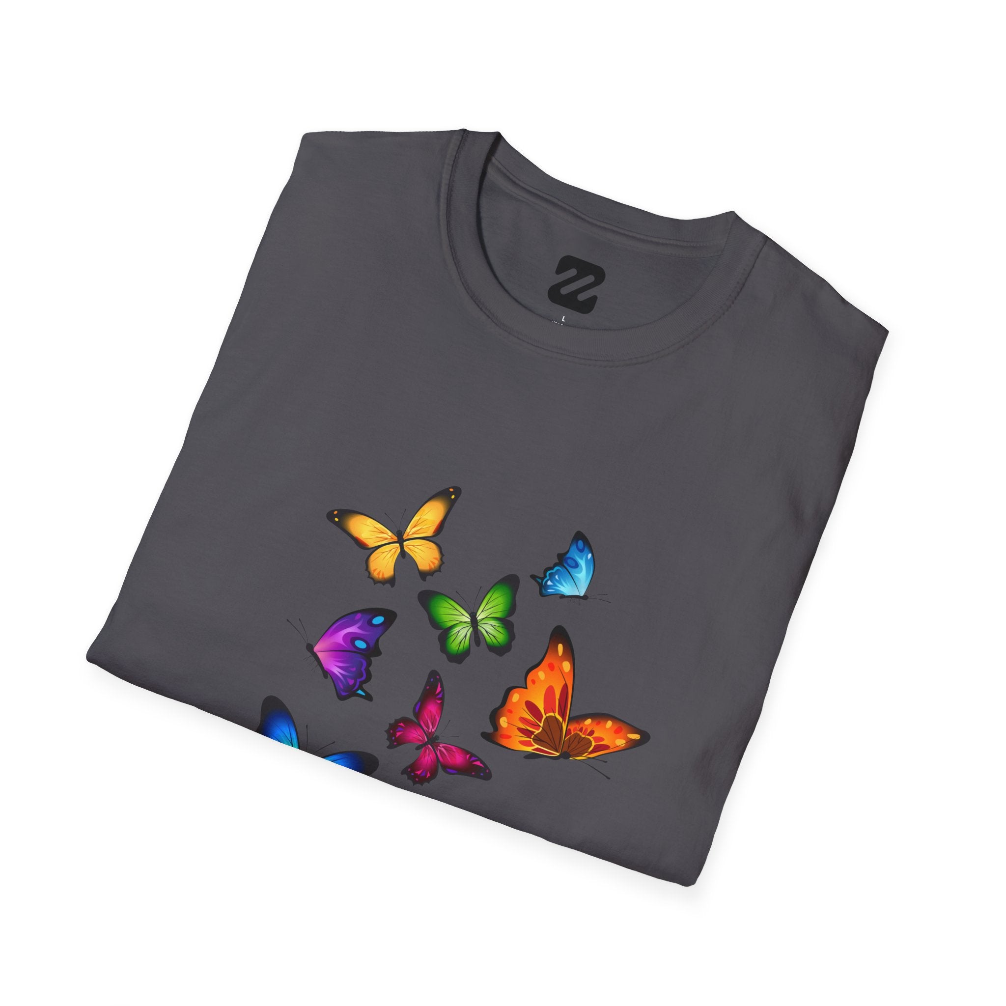 Butterfly Cluster T-Shirt — Colorful Flying Butterflies Tee