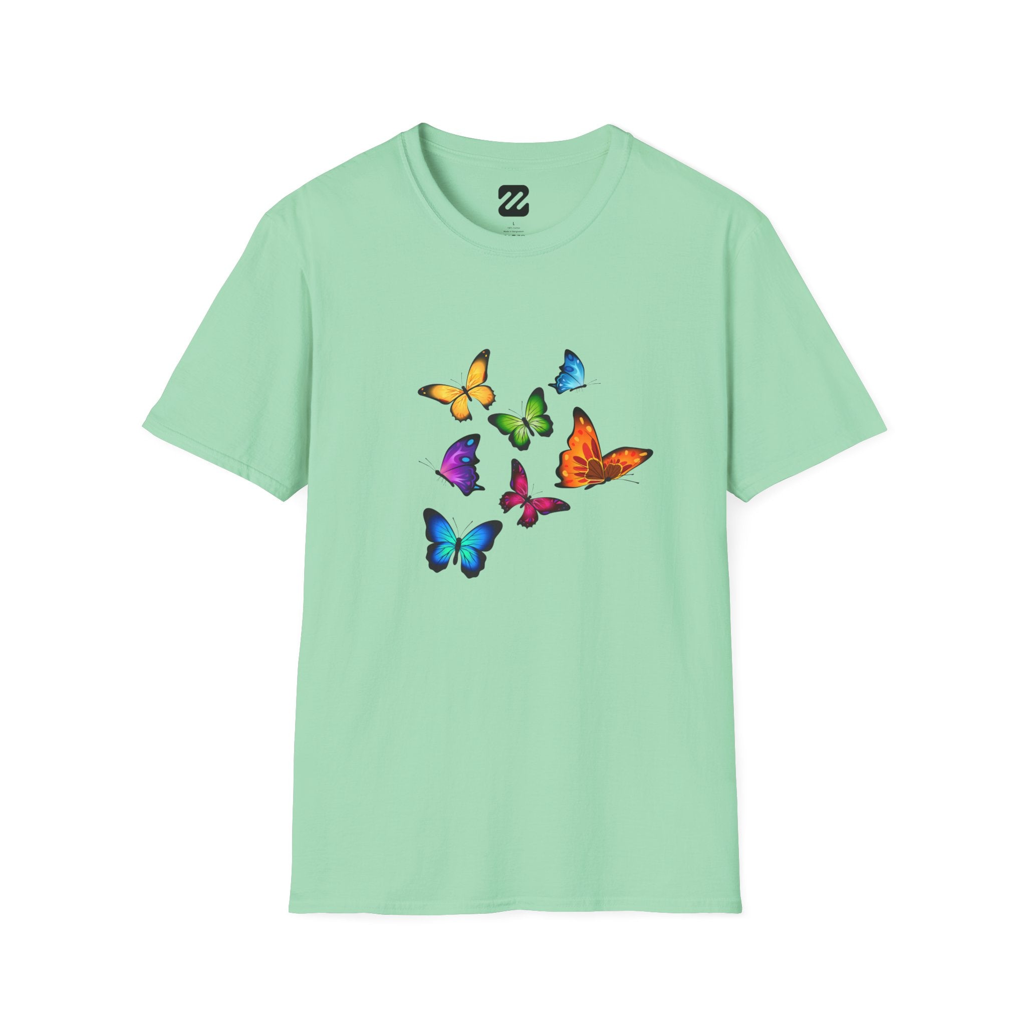 Butterfly Cluster T-Shirt — Colorful Flying Butterflies Tee