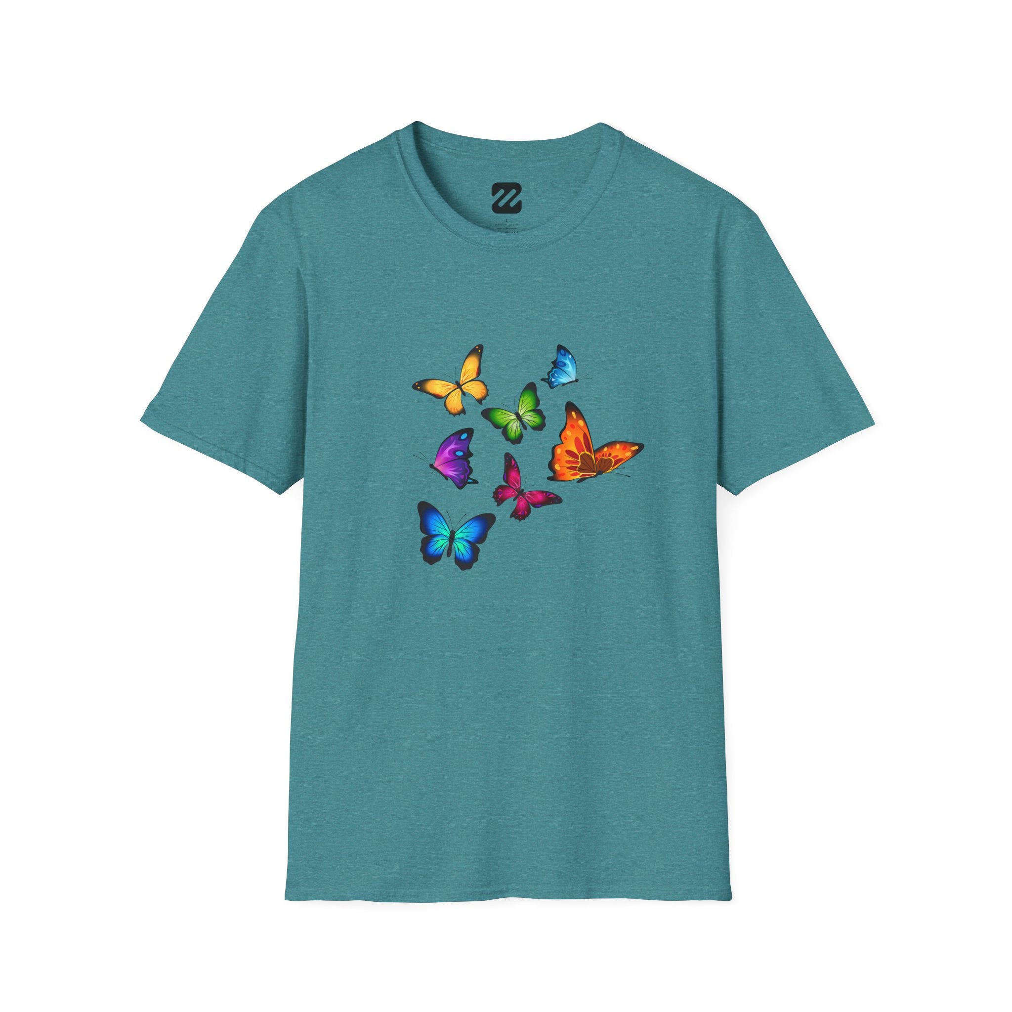Butterfly Cluster T-Shirt — Colorful Flying Butterflies Tee