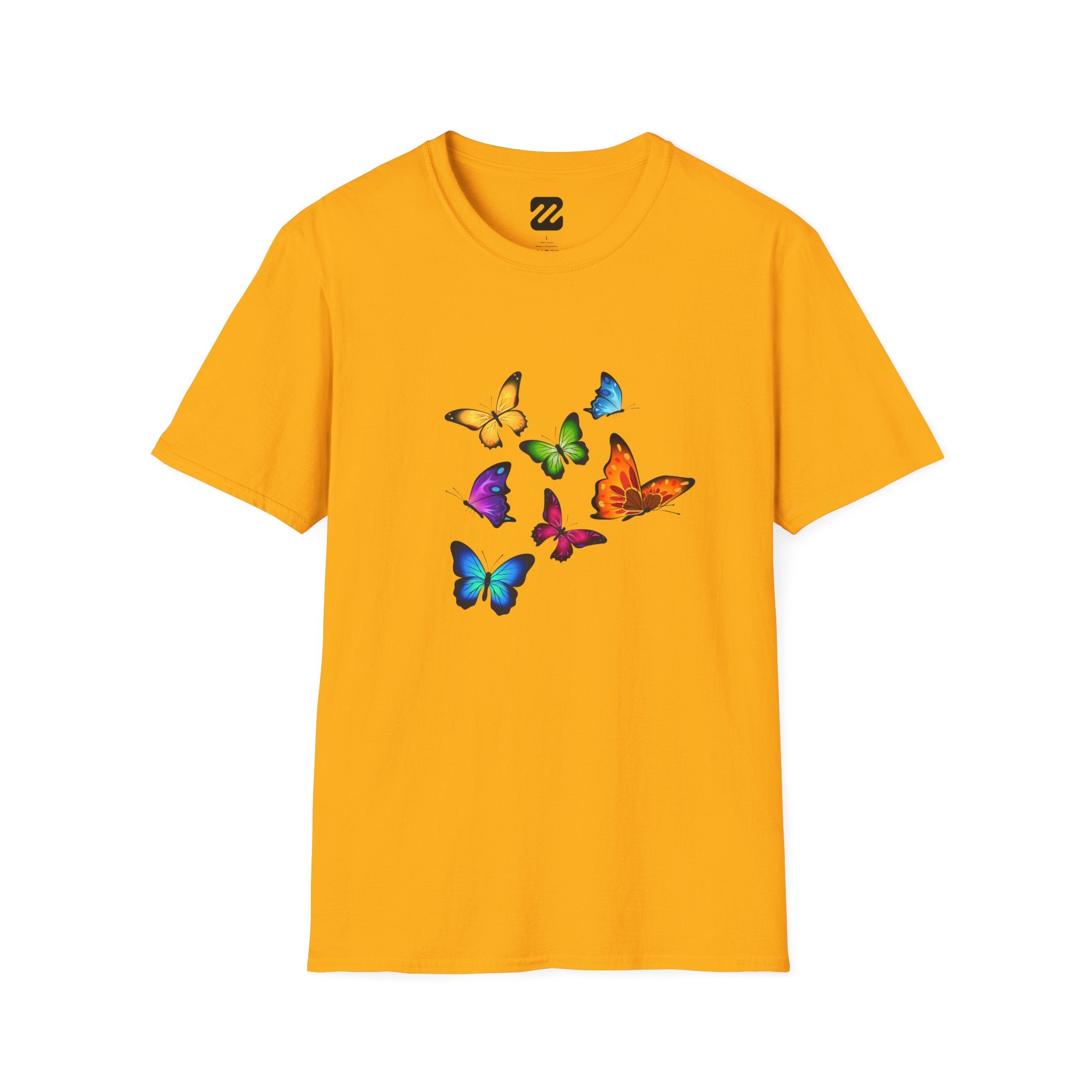 Butterfly Cluster T-Shirt — Colorful Flying Butterflies Tee