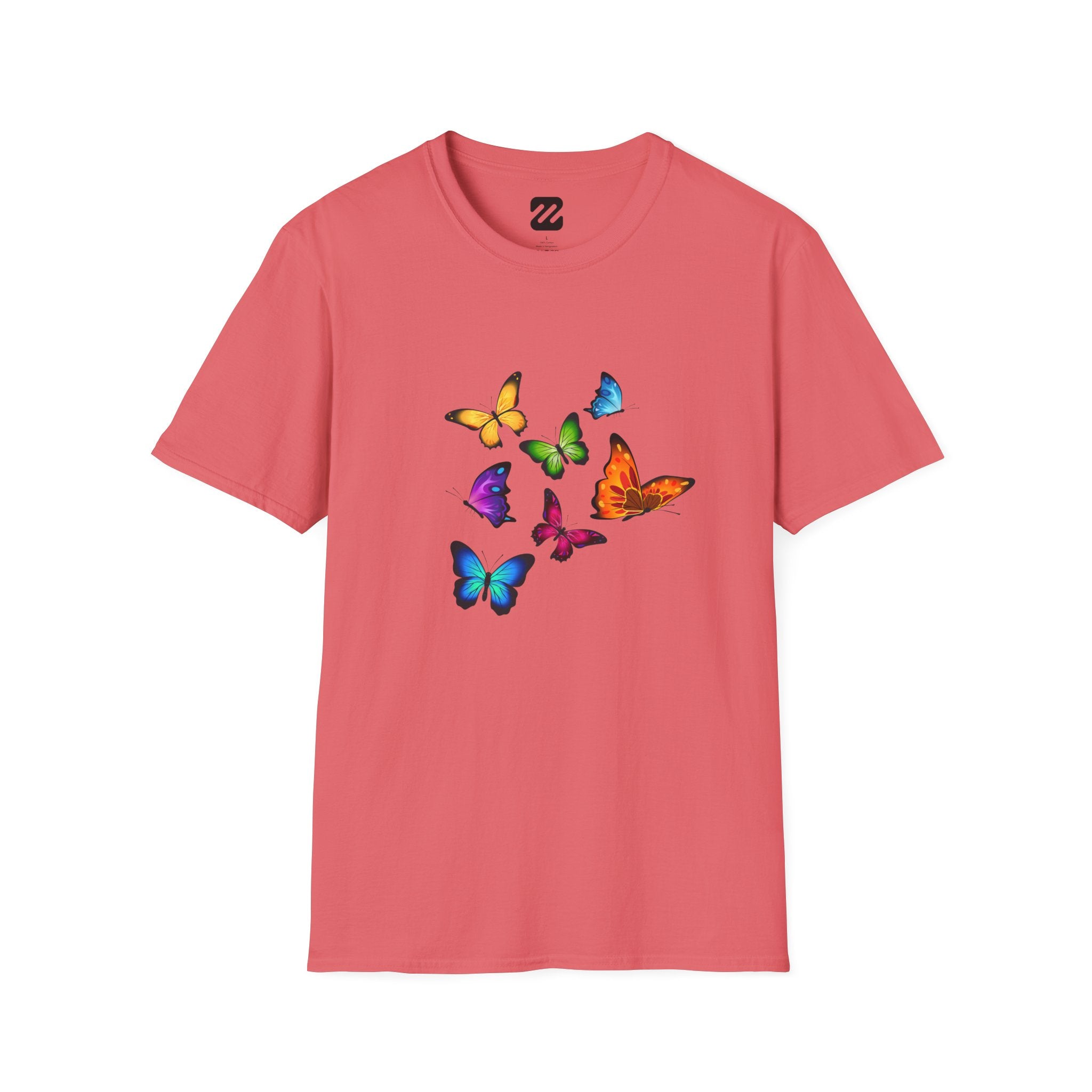 Butterfly Cluster T-Shirt — Colorful Flying Butterflies Tee