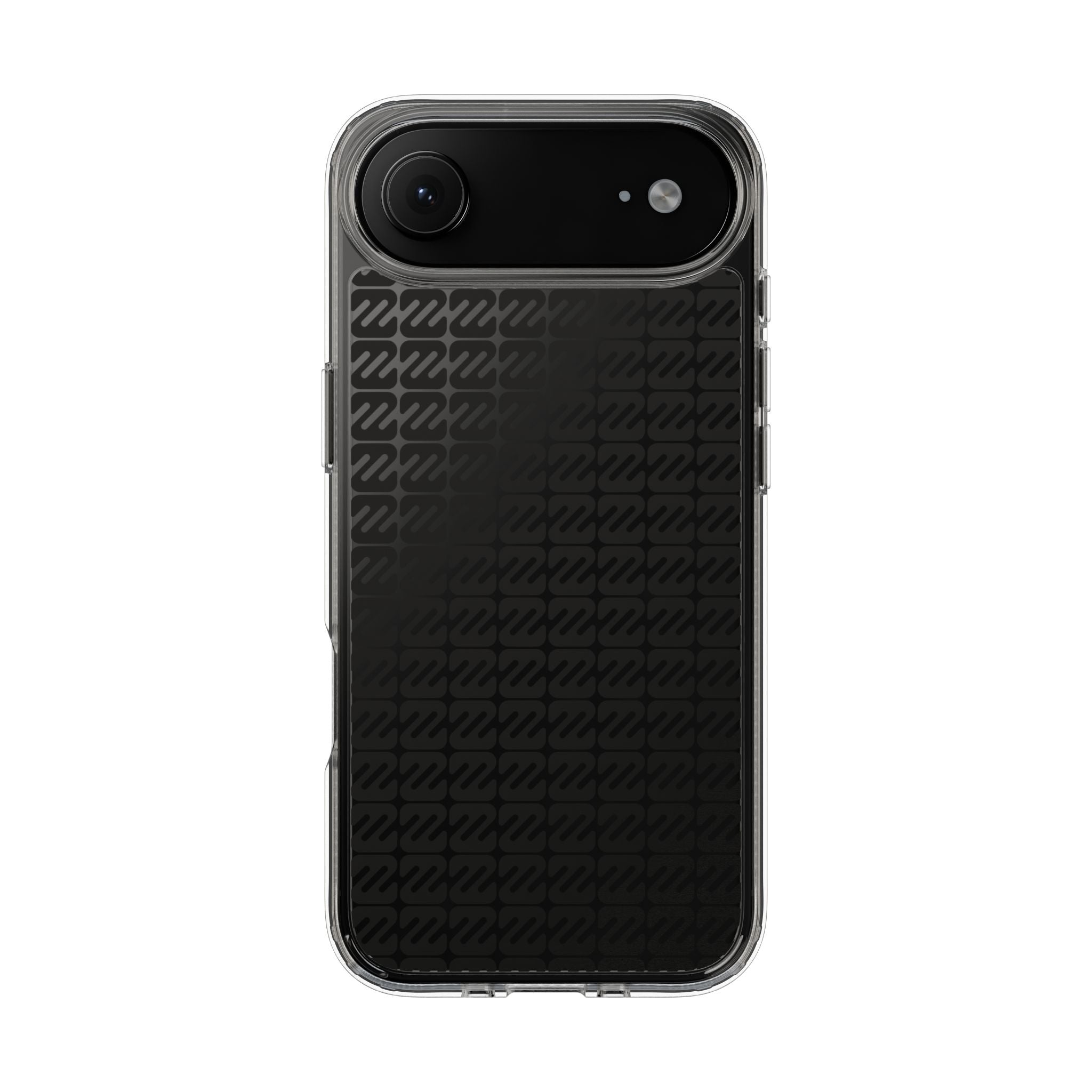 Clear Phone Case — Black Monogram Pattern Clear Case