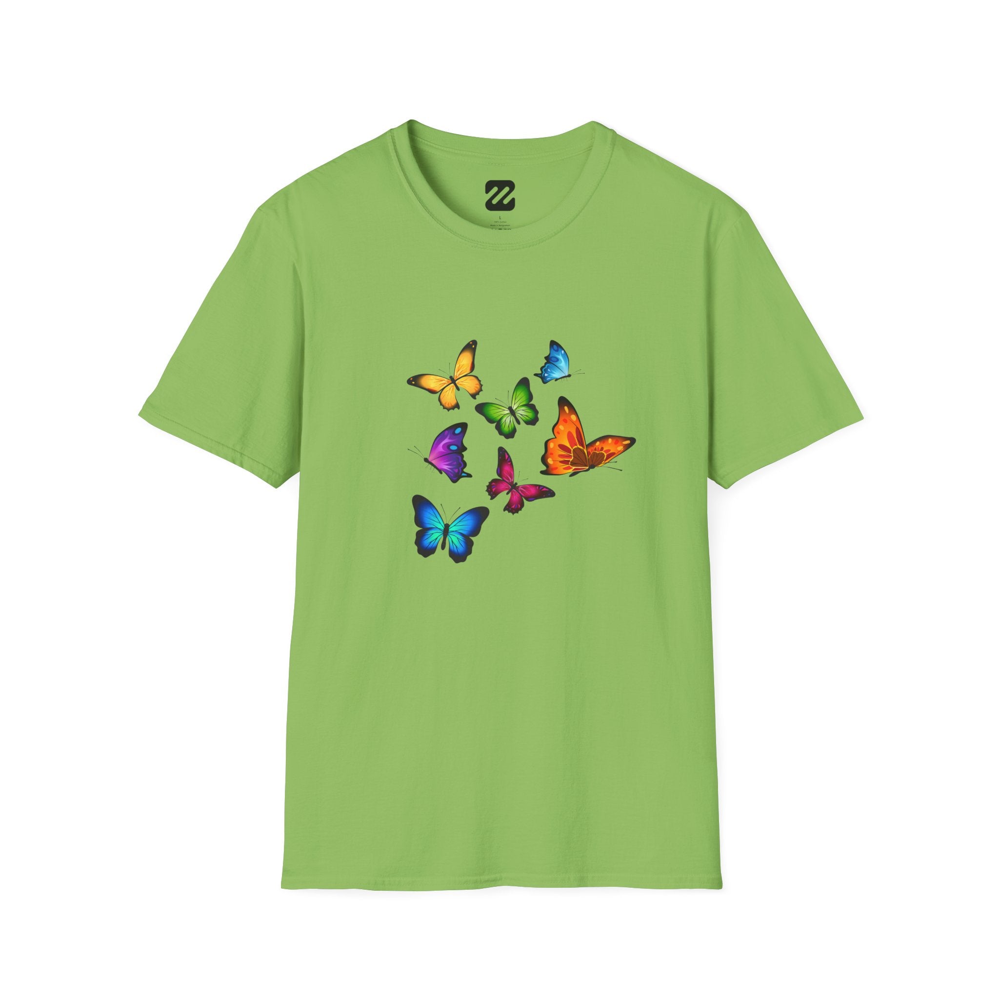Butterfly Cluster T-Shirt — Colorful Flying Butterflies Tee