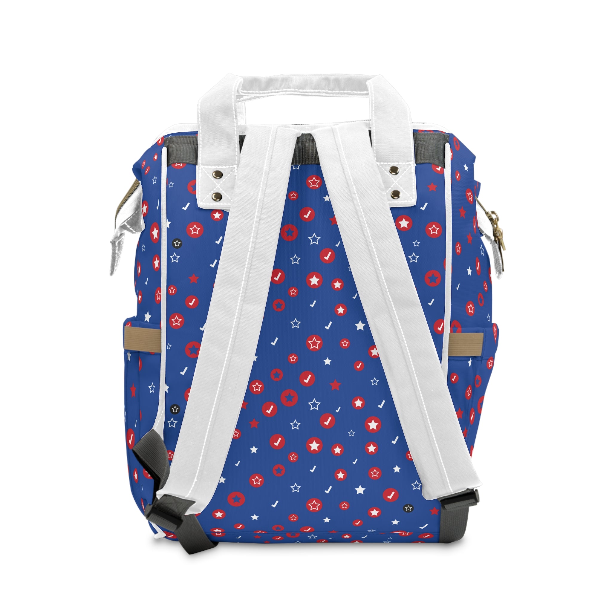 Patriotic Stars Baby Diaper Backpack - Multifunctional Nappy Bag