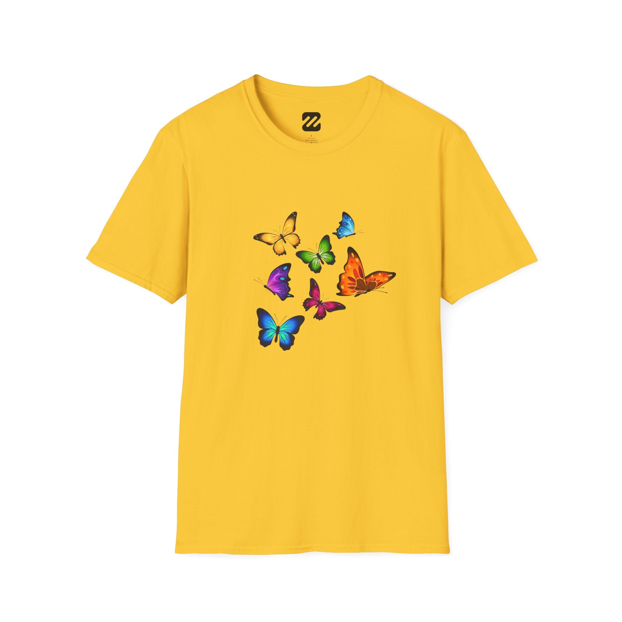 Butterfly Cluster T-Shirt — Colorful Flying Butterflies Tee