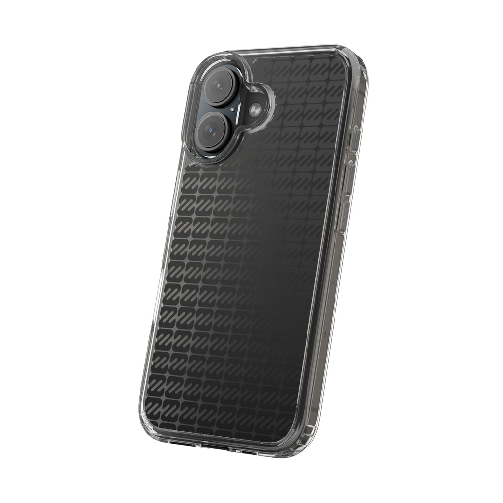 Clear Phone Case — Black Monogram Pattern Clear Case