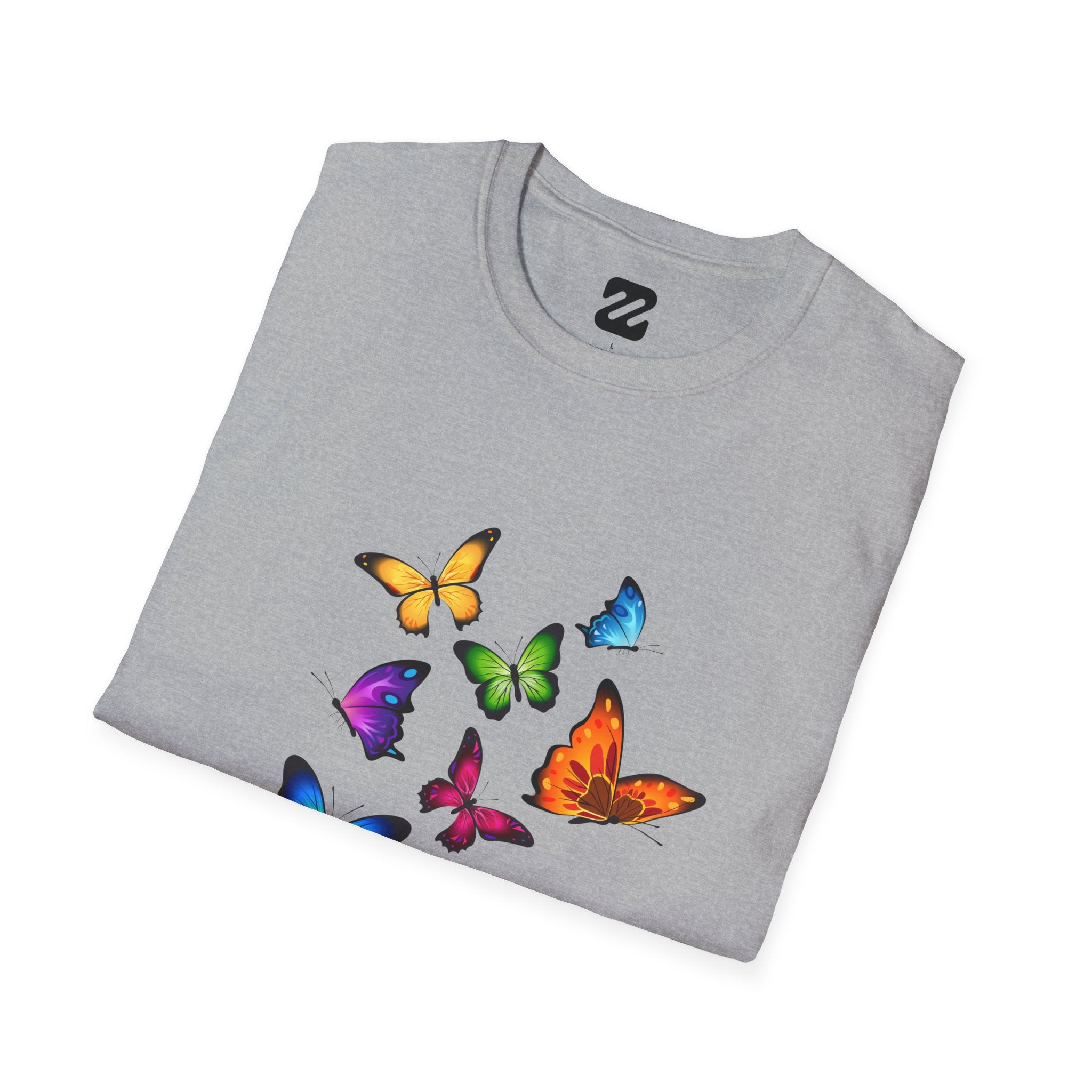 Butterfly Cluster T-Shirt — Colorful Flying Butterflies Tee