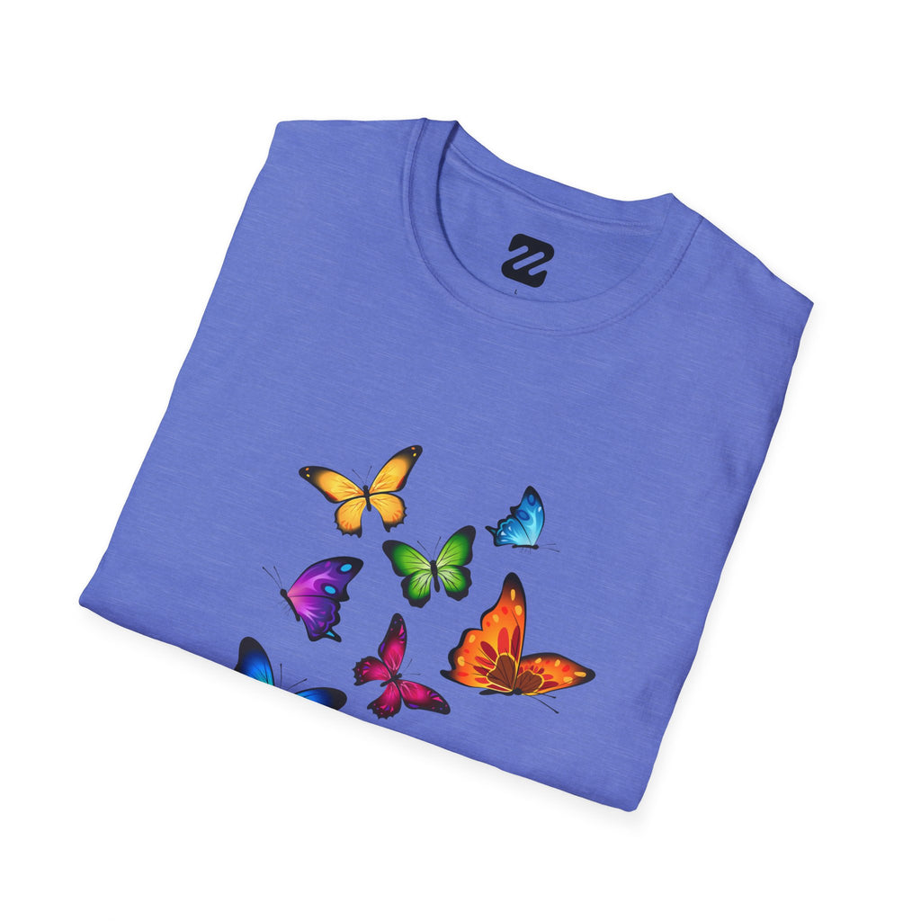Butterfly Cluster T-Shirt — Colorful Flying Butterflies Tee